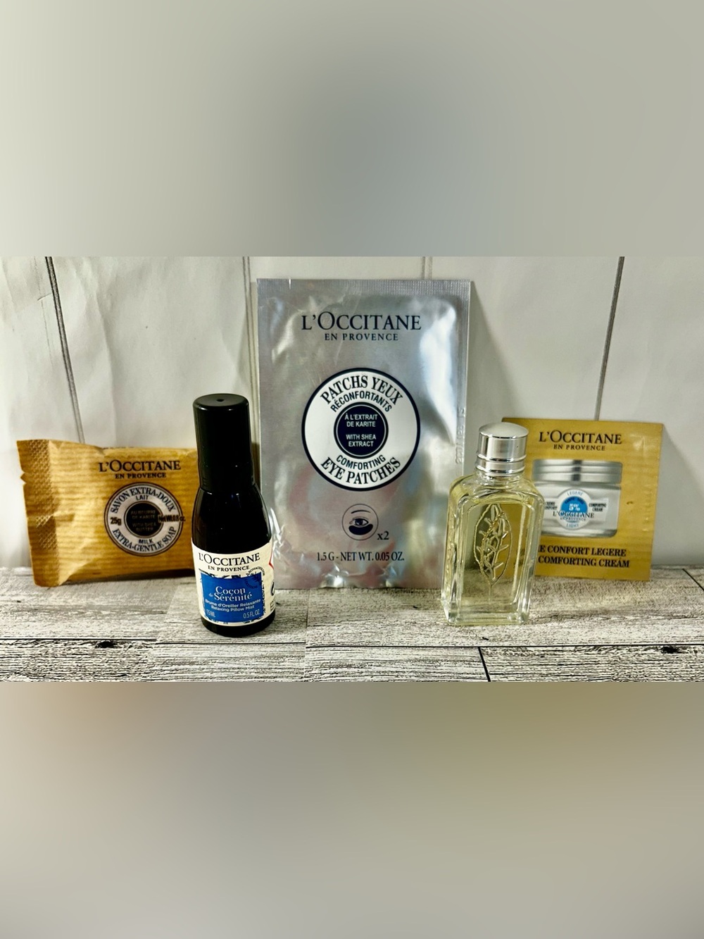 L'OCCITANE minis En Provence Verveine Pillow Spray Eye Patch Comfort Crème Soap